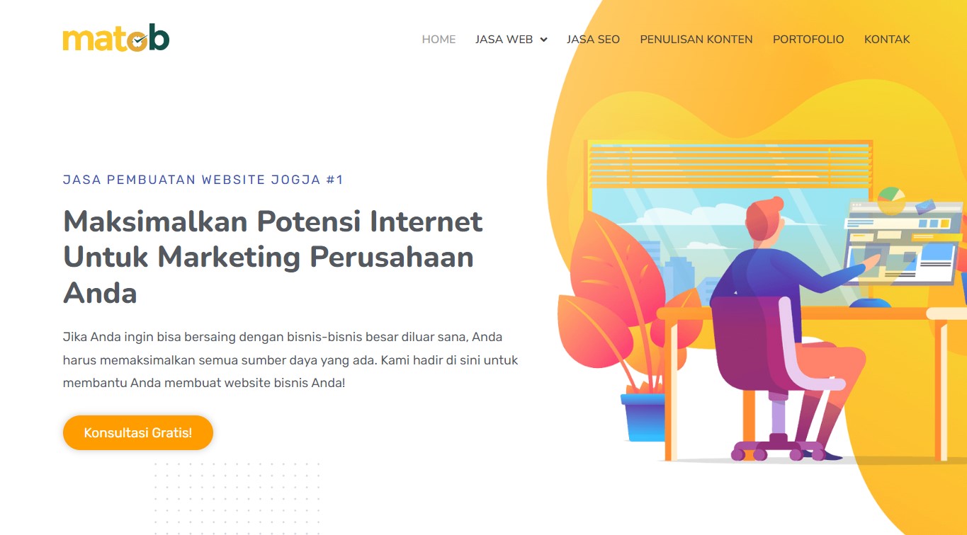 jasa pembuatan website jogja matob creative studio
